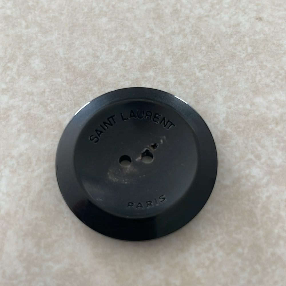 Saint Laurent Black Replacement Button